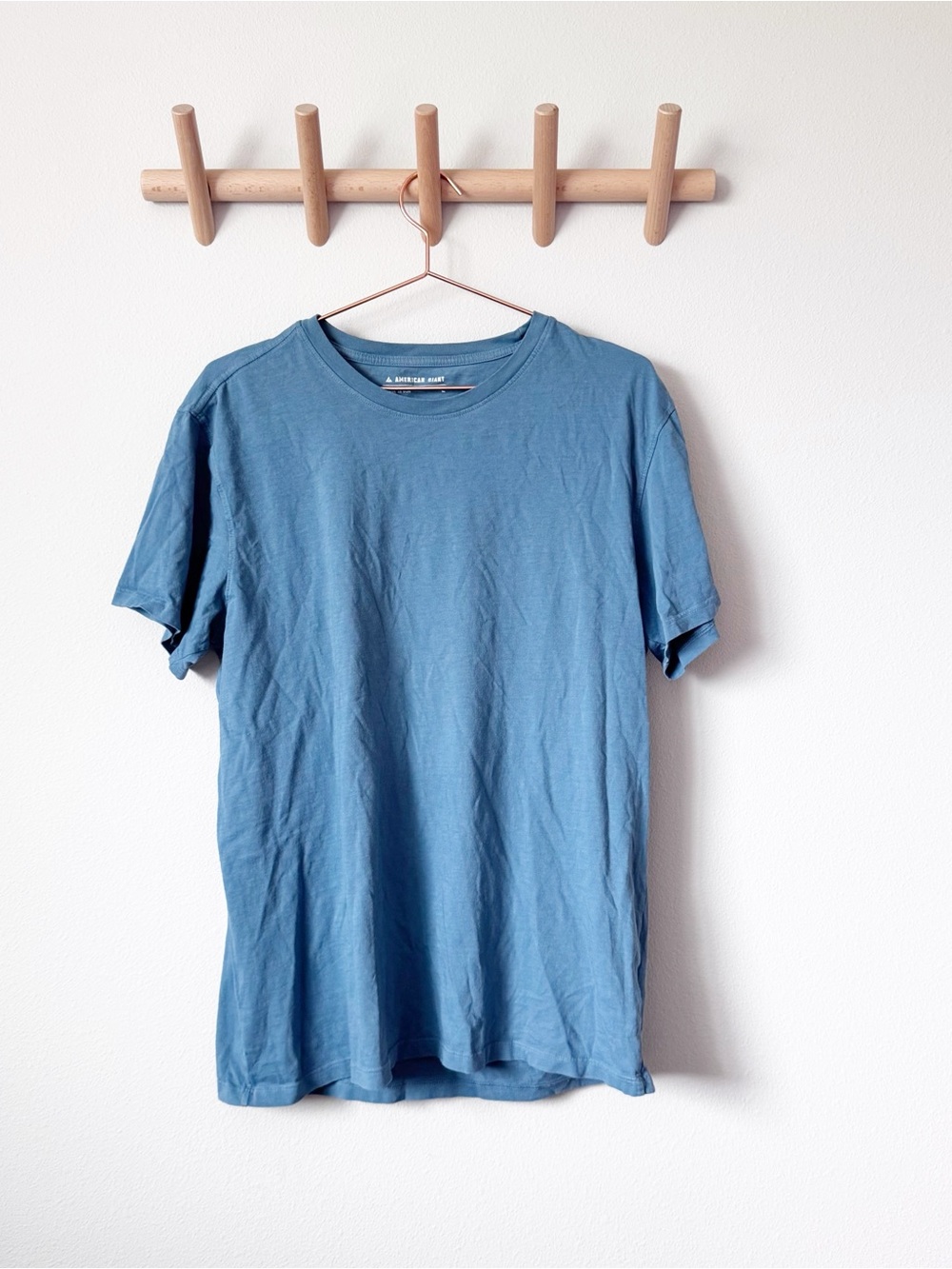 American Giant Slate Blue Short Sleeve Crew Tee